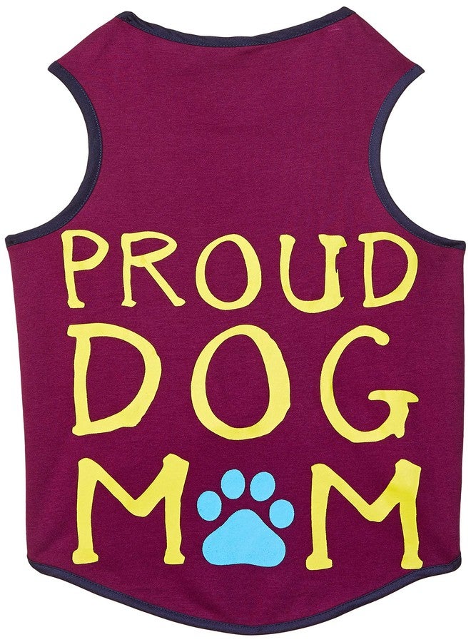 CHOOSTIX Summer Sandoz, Dog T-Shirt, Proud Dog Mom, Magenta, 22", 200 g - Image 1